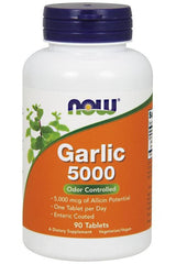 NOW Foods - Garlic 5000, Odor Controlled - 90 tablets - Nutri.se