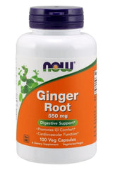 NOW Foods - Ginger Root, 550mg - 100 vcaps - Nutri.se