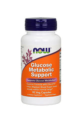 Now Foods Glucose Metabolic Support 90 Veg Capsules, supports healthy blood sugar levels, vegetarian formula.