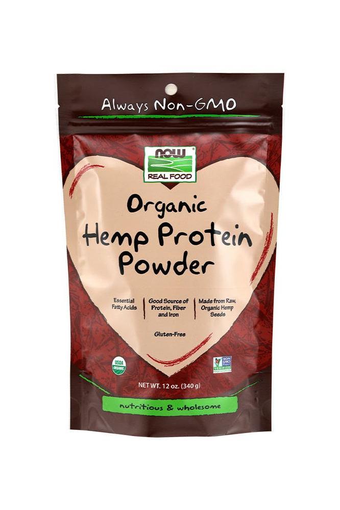 Now Foods Organic Hemp Protein Powder, 340 g - Non-GMO, gluten-free, rich in protein and essential fatty acids.