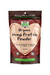 Now Foods Organic Hemp Protein Powder, 340 g - Non-GMO, gluten-free, rich in protein and essential fatty acids.