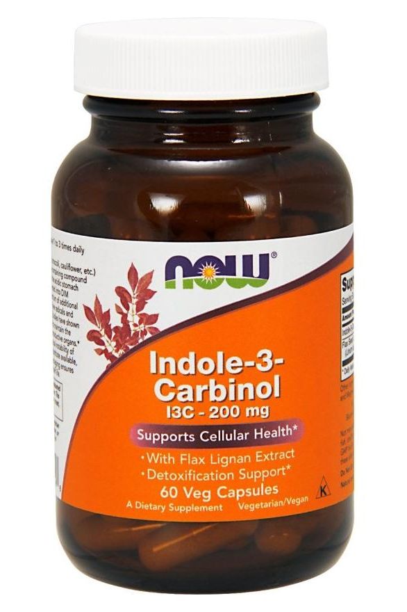 NOW Foods - Indole-3-Carbinol (I3C), 200mg - 60 vcaps - Nutri.se