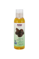Now Foods Organic Jojoba Oil, 118 ml, pure moisturizing oil for skin, hair, and body care.