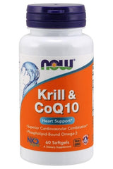 NOW Foods - Krill & CoQ10 - 60 softgels - Nutri.se