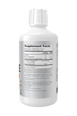 Now Foods L-Carnitine Liquid 1000 mg supplement facts on the bottle, highlighting ingredients and serving size.