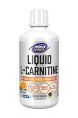 Now Foods Liquid L-Carnitine 1000 mg, 32 fl oz, promotes energy production and fat metabolism, highly absorbable liquid supplement.
