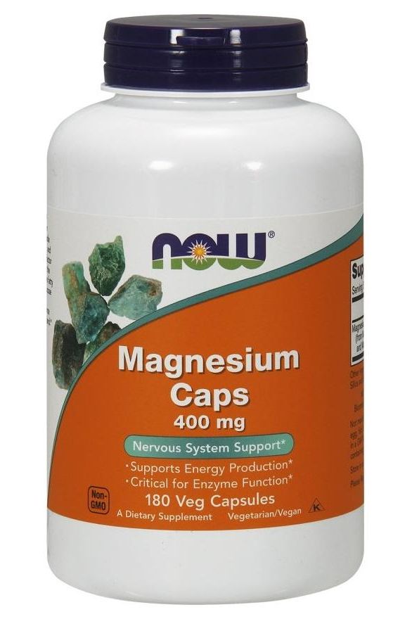 NOW Foods - Magnesium, 400mg - 180 vcaps - Nutri.se