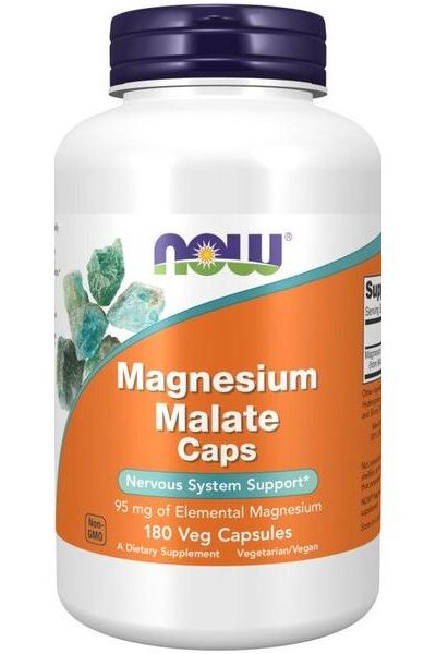 NOW Foods - Magnesium Malate Caps - 180 vcaps - Nutri.se