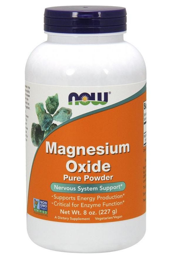 NOW Foods - Magnesium Oxide, Pure Powder - 227 grams - Nutri.se