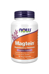 Now Foods Magtein Magnesium L-Threonate supplement for cognitive support and brain health.