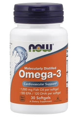NOW Foods - Omega-3 Fish Oil Molecularly Distilled - Nutri.se