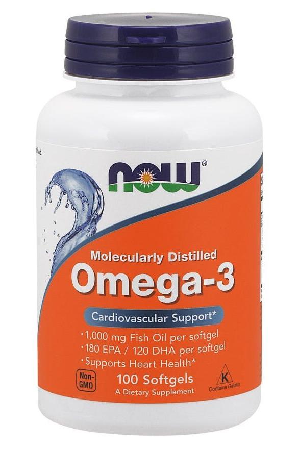 NOW Foods - Omega-3 Fish Oil Molecularly Distilled - Nutri.se
