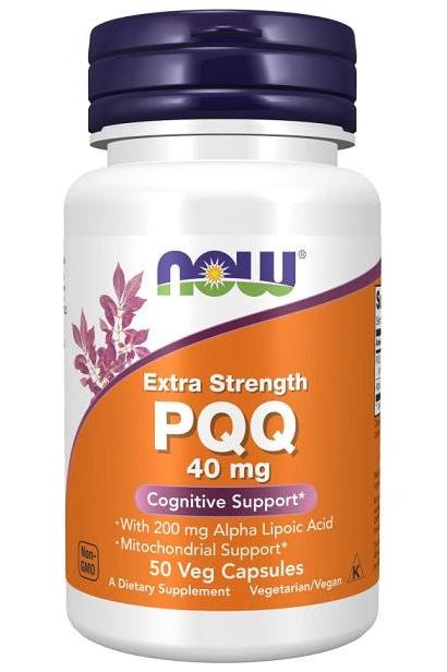 NOW Foods - PQQ Extra Strength, 40mg - 50 vcaps - Nutri.se