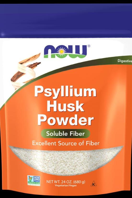 NOW Foods Psyllium Husk Powder, an excellent source of soluble fiber for digestive health and weight management.