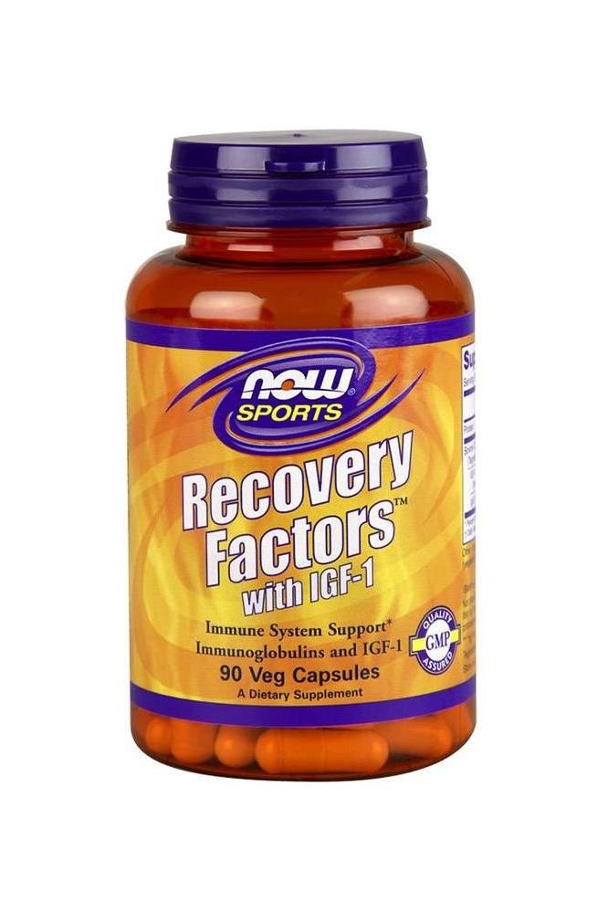 Now Foods Recovery Factors™ with IGF-1, 90 veg capsules for immune system support.
