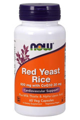NOW Foods - Red Yeast Rice with CoQ10, 600mg - 60 vcaps - Nutri.se