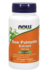 NOW Foods - Saw Palmetto Extract with Pumpkin Seed Oil, 320mg - 90 veggie softgels - Nutri.se