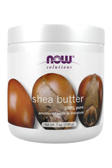 Now Foods Shea Butter jar, 100% pure, natural moisturizer for dry skin and hair, 7 oz.
