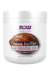Now Foods Cocoa Butter with Jojoba Oil 192g, a multi-purpose moisturizer for dry skin and hair.