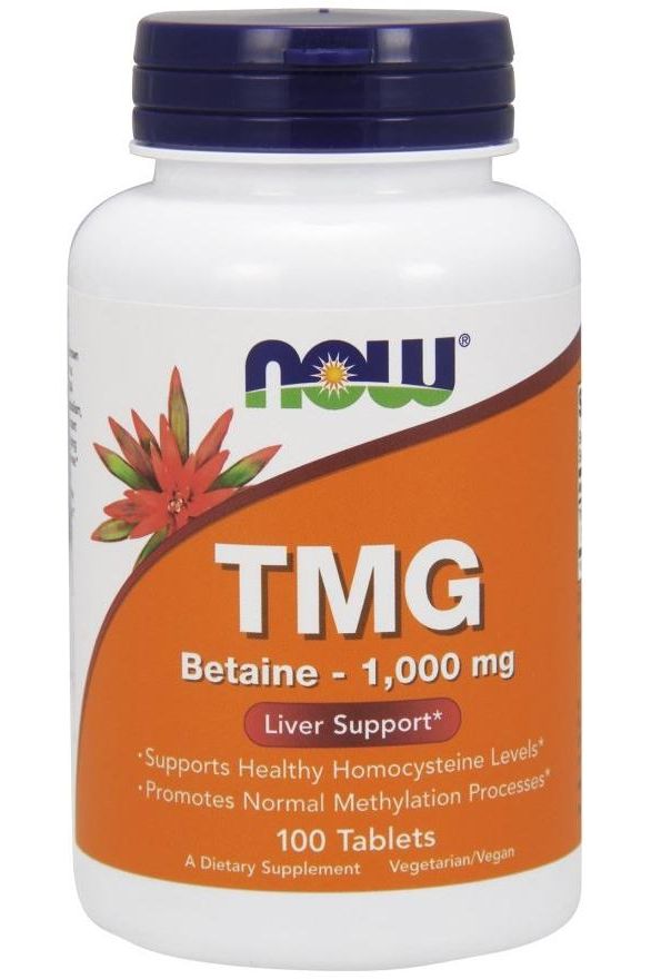 NOW Foods - TMG (Trimethylglycine), 1000mg - 100 tablets - Nutri.se
