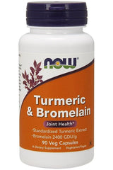NOW Foods - Turmeric & Bromelain - 90 vcaps - Nutri.se