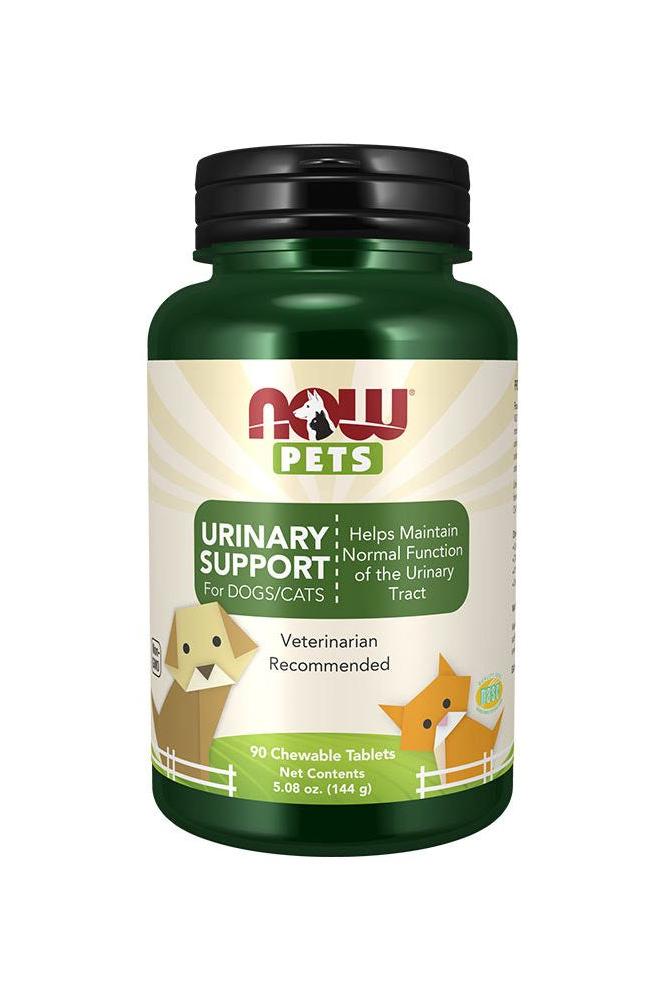 NOW Pets Urinary Support chewable tablets for dogs and cats, 144 g, veterinarian recommended for urinary health. NOW Pets Urinary Support chewable tablets for dogs and cats, 144 g, veterinarian recommended for urinary health.