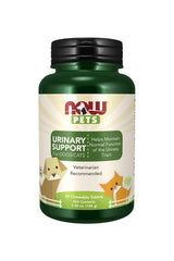 NOW Pets Urinary Support chewable tablets for dogs and cats, 144 g, veterinarian recommended for urinary health.