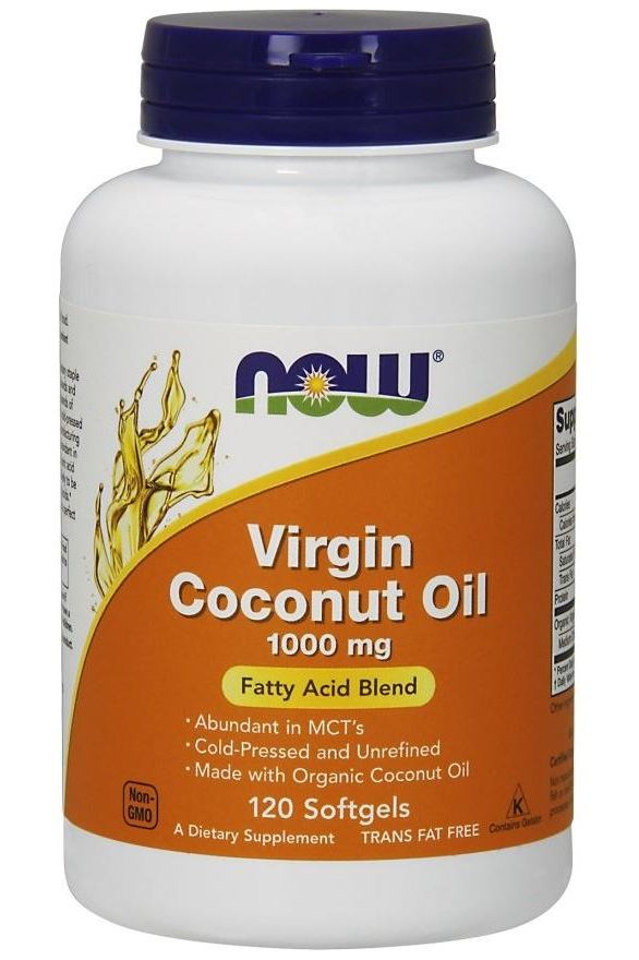 NOW Foods - Virgin Coconut Oil, 1000mg - 120 softgels - Nutri.se