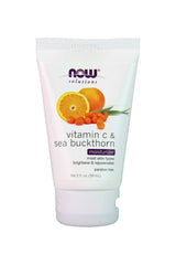 NOW Vitamin C & Sea Buckthorn Moisturizer tube, 59 ml, for brightening and rejuvenating most skin types.