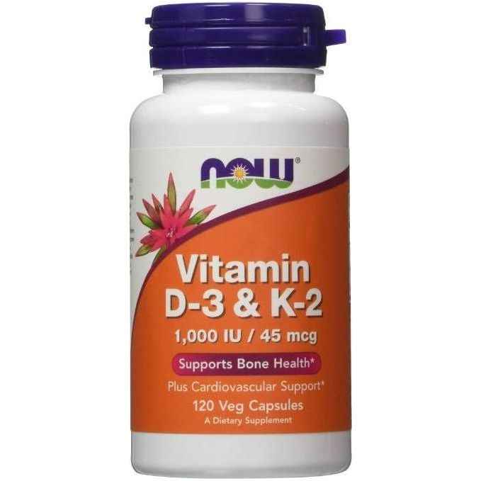 NOW Foods - Vitamin D-3 & K-2 - 120 vcaps NOW Foods - Vitamin D-3 & K-2 - 120 vcaps