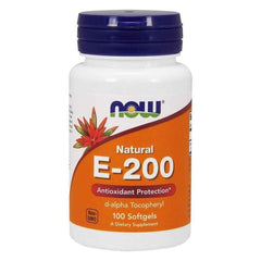 NOW Foods - Vitamin E-200, Natural - 100 softgels
