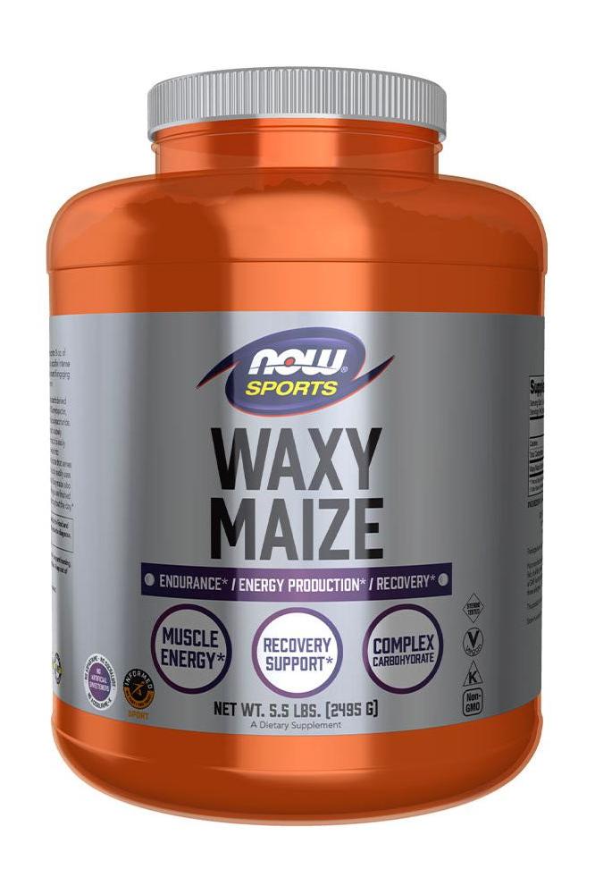 Now Foods Waxy Maize Powder 2.49 kg container, a complex carbohydrate for muscle energy and recovery support.