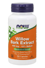 NOW Foods - Willow Bark Extract, 400mg - 100 caps - Nutri.se