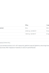 Nutritional label for Nutrend Tribulus Terrestris Turbo capsules, detailed ingredients and supplement facts.