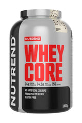 Nutrend Whey Core protein powder with 24g protein per serving, gluten-free and preservative-free.