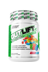 Nutrex Outlift Natural pre-workout supplement, 100% natural flavors and sweeteners, gummy bear flavor, clinically dosed.
