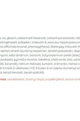 Ingredient list for Nutriversum Anti Stretch Mark Cream including glycerin, shea butter, and herbal extracts.