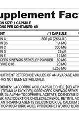 Supplement facts for Nutriversum Breath VITA capsules, detailing vitamins A, B, C, D, E and ingredients.