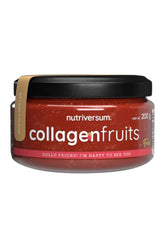 Nutriversum Collagen Fruits Strawberry 200g jar, healthy choice, no added sugar, high fruit content.