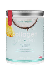 Nutriversum Collagen Heaven for women, piña colada flavor, 300g collagen powder packaging.