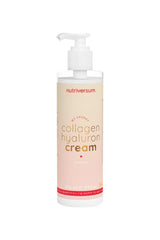 Nutriversum collagen hyaluron cream for women, 200 ml bottle, hydrating and nourishing skincare.