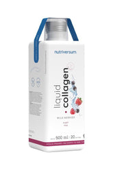 Nutriversum Collagen Liquid with Wild Berries flavor, 500 ml bottle, sugar-free for skin and hair health.