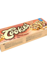 Nutriversum Cookies box, peanut cookie flavor, no added sugar, healthy snack option.