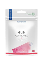 Nutriversum Eye Complex dietary supplement pack for eye health, 30 tablets, 13g, eco-friendly packaging.