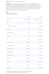 Nutriversum Gainer Pro nutritional information label, highlighting protein, carbohydrates, and creatine content.