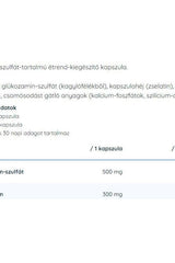 Nutriversum Glucosamine Sulphate supplement ingredients and nutritional information in capsule form.