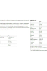 Supplement facts chart for Nutriversum - Hyaluron Heaven, detailing active ingredients and their quantities.