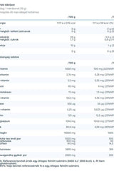 Nutrition facts table for Nutriversum Hyaluron Heaven supplement, detailing ingredients and nutritional values.