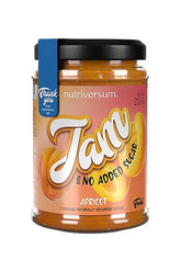 Nutriversum Apricot Jam with no added sugar in a 235g jar, made from healthy ingredients and naturally sweet.
