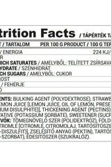 Nutrition facts label for Nutriversum Jam showing energy content and ingredients.